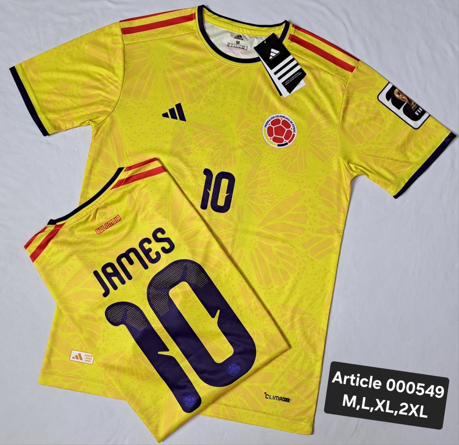COLOMBIA 2026 JAMES 10 YELLOW 000549 COL