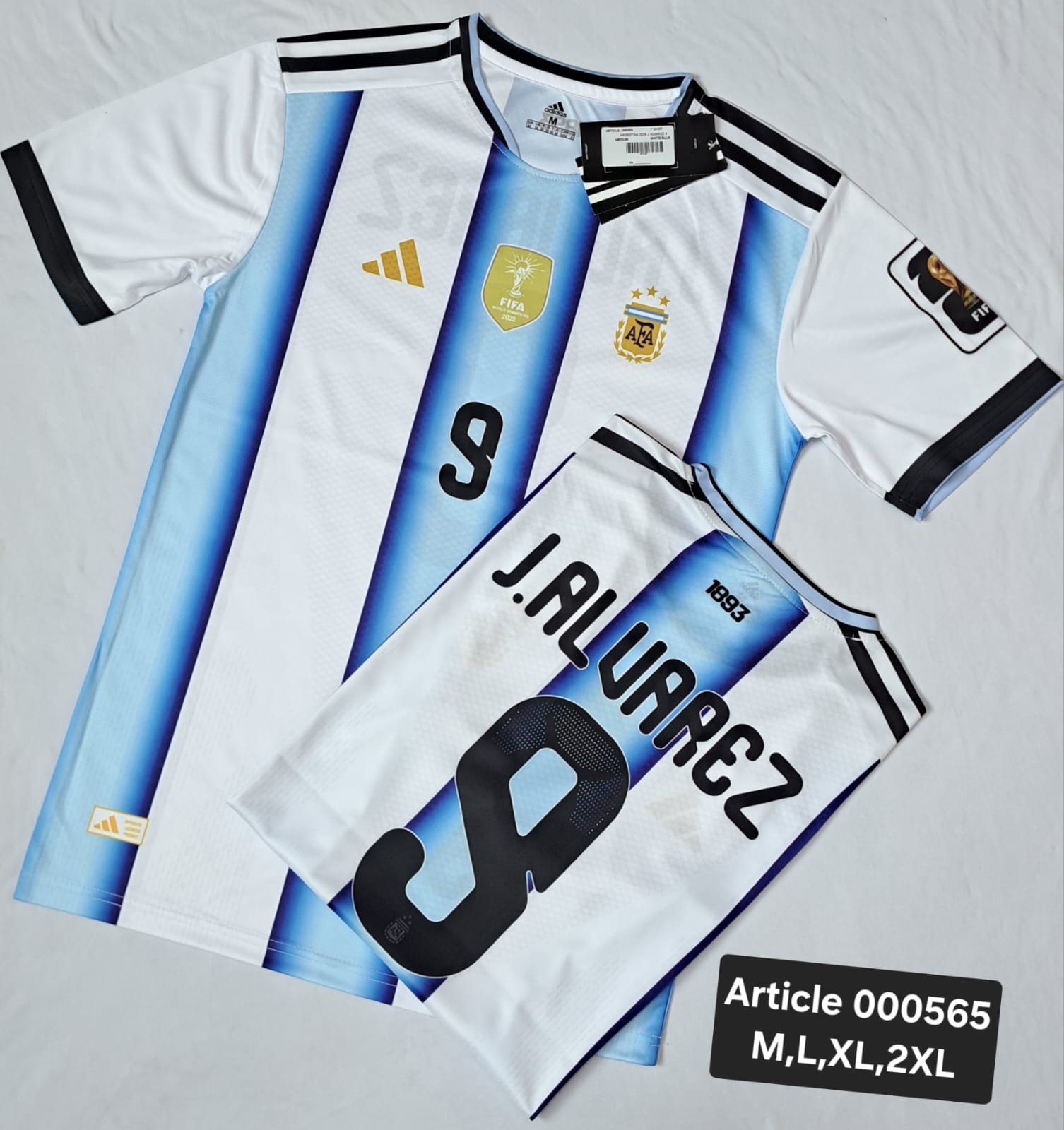ARGENTINA 2026 J.ALVAREZ 9 WHITE/BLUE 000565 ARG