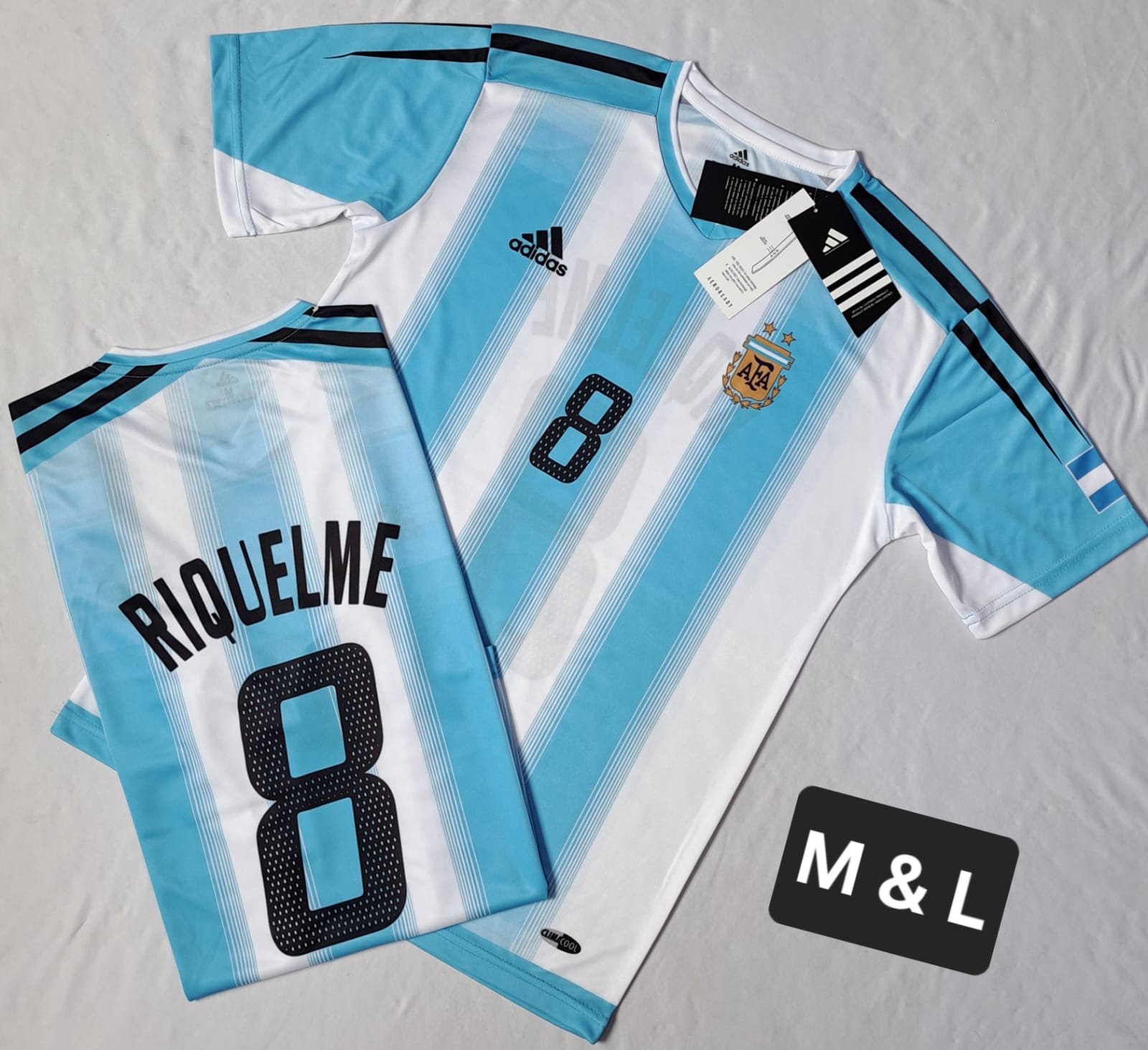 ARGENTINA RETRO RIQUELME 8 WHITE  T-SHIRT