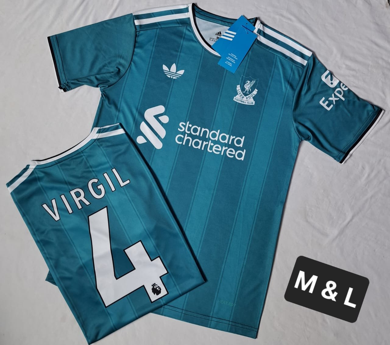 LIVERPOOL GREEN VIRGIL 4 T SHIRT