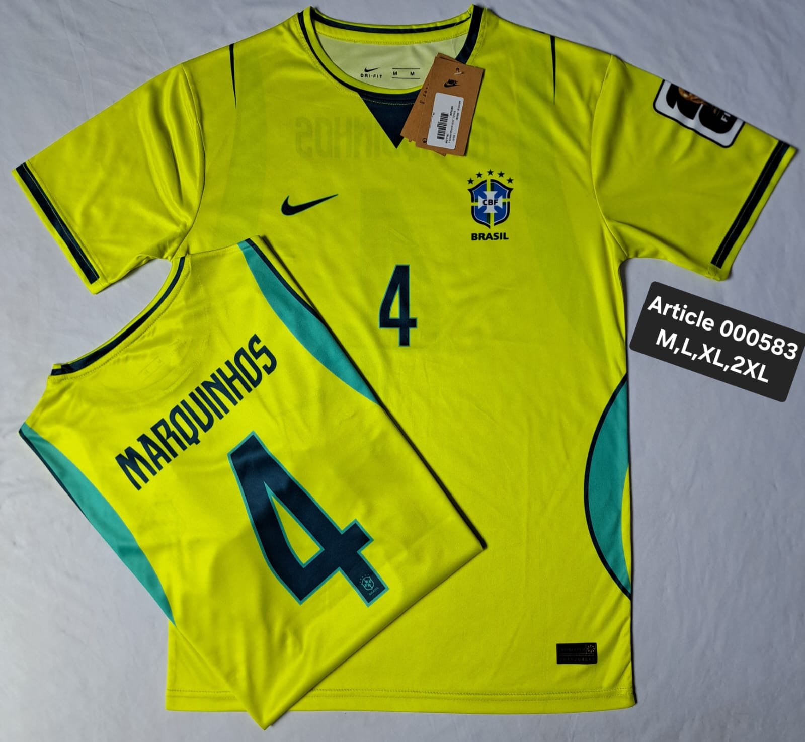 BRAZIL 2026 MARQUINHOS 4 YELLOW 000583
