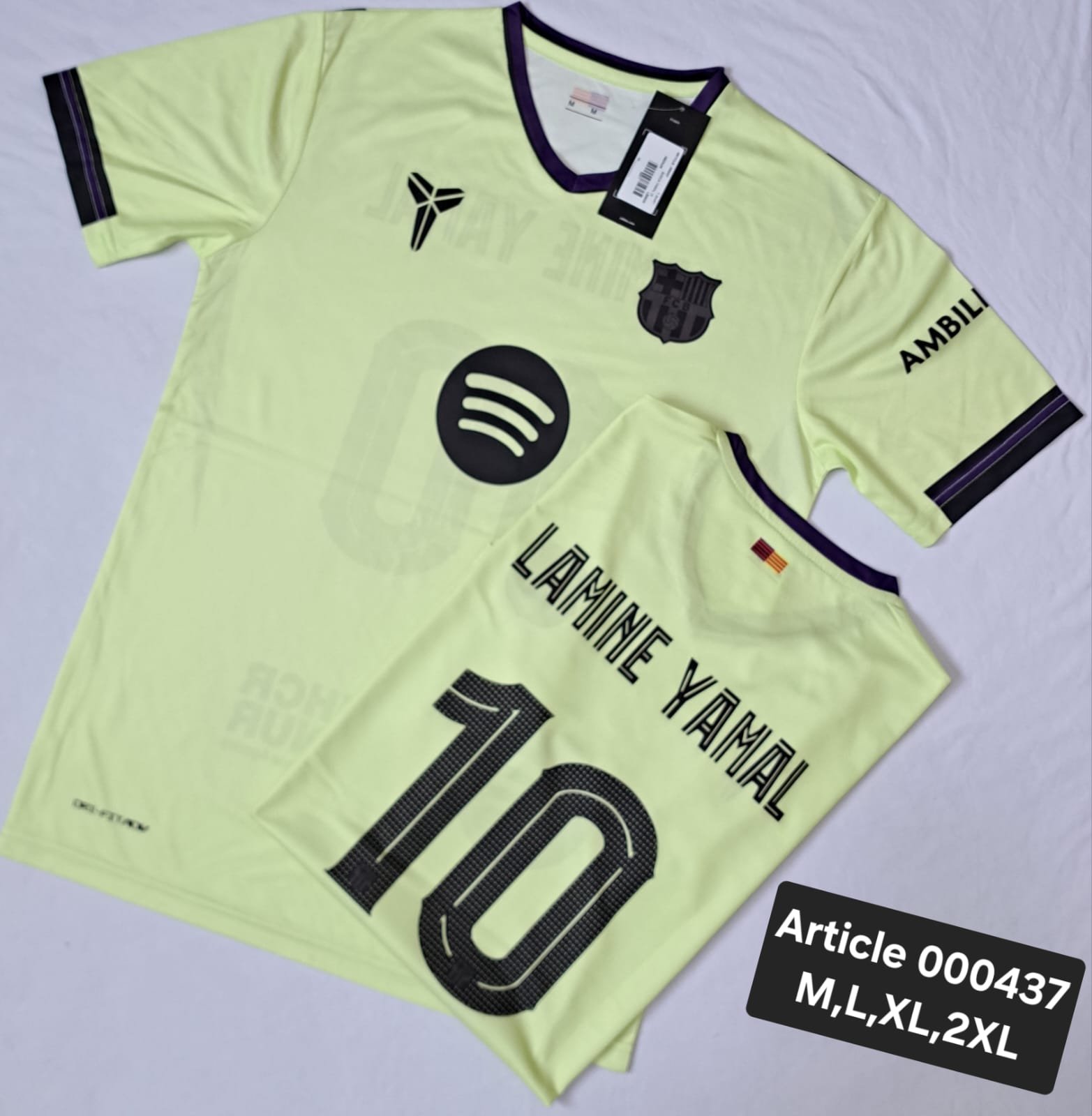 BARCELONA YELLOW  LAMINE YAMAL 10 T SHIRTS 000437