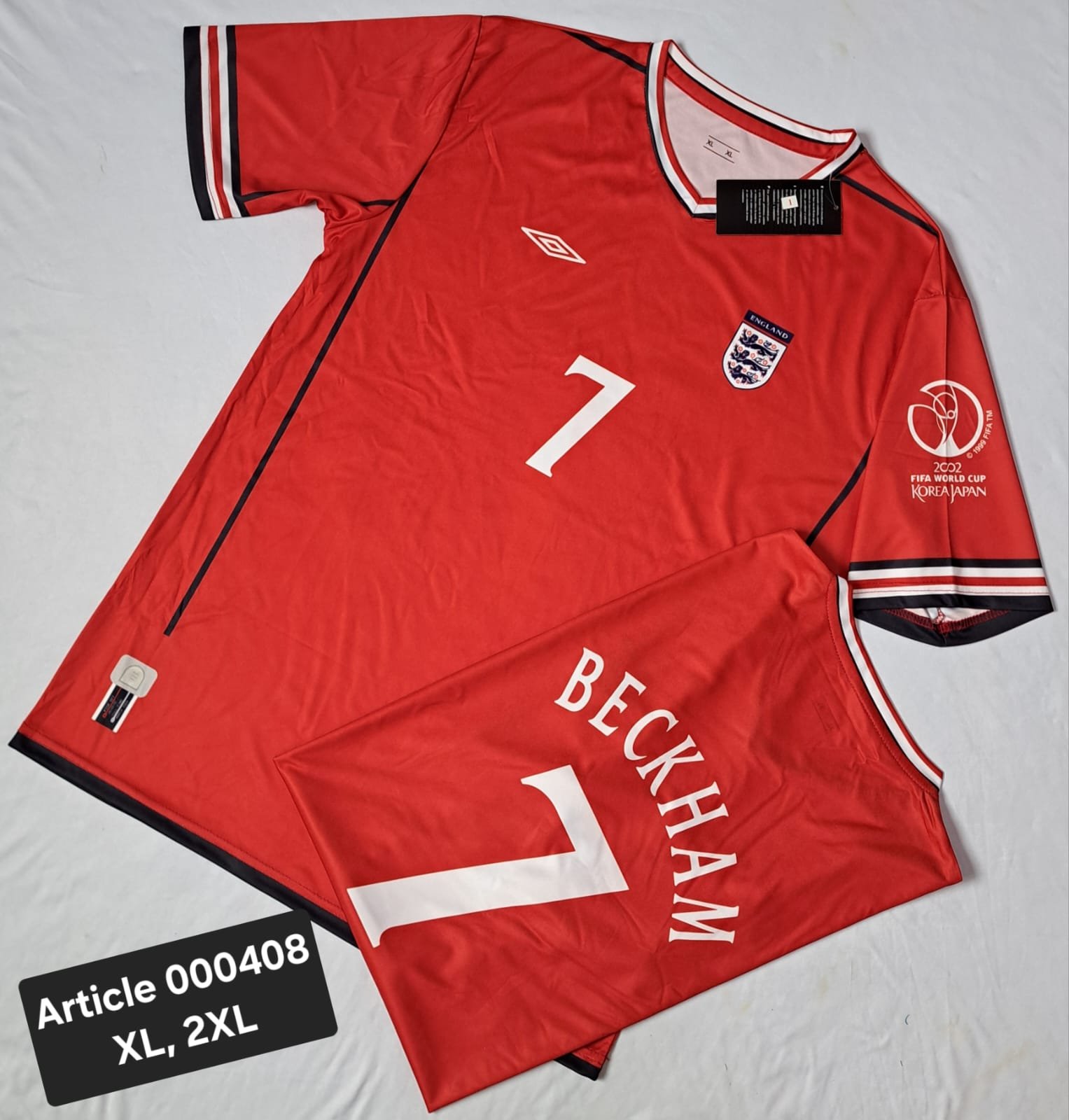 ENGLAND RETRO BECKHAM RED 000408