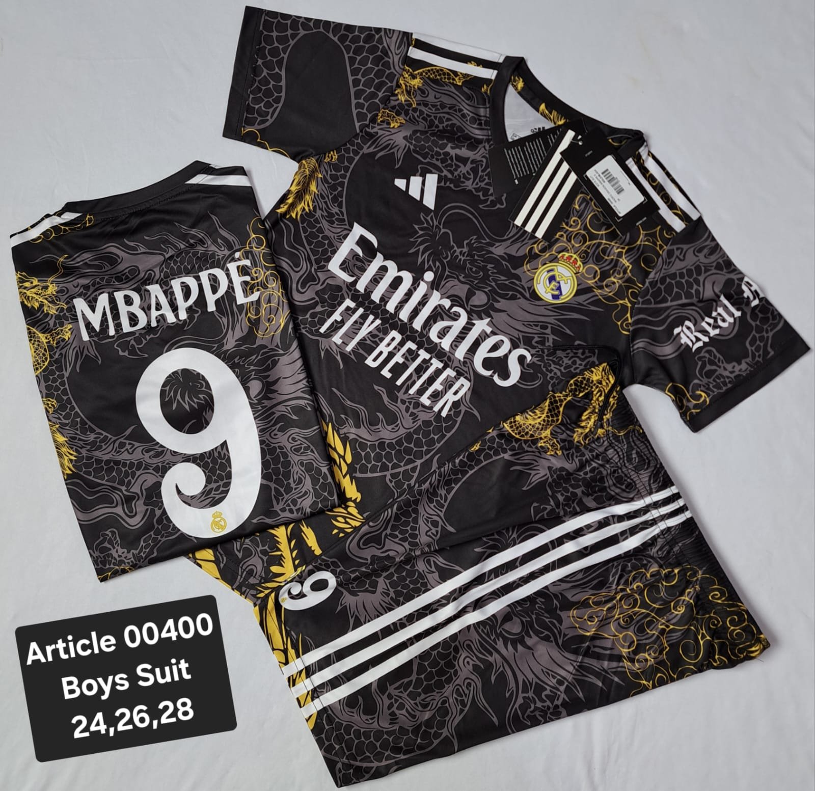 REAL MADRID DRAGON MBAPPE 9 GOLD/BLACK  00400