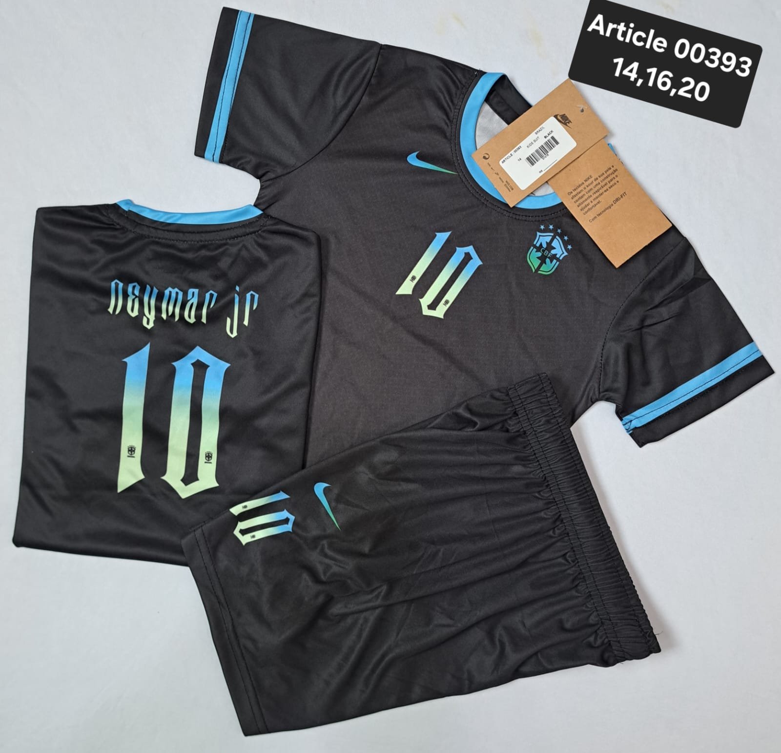 BRAZIL BLACK NEYMAR JR 10 00393