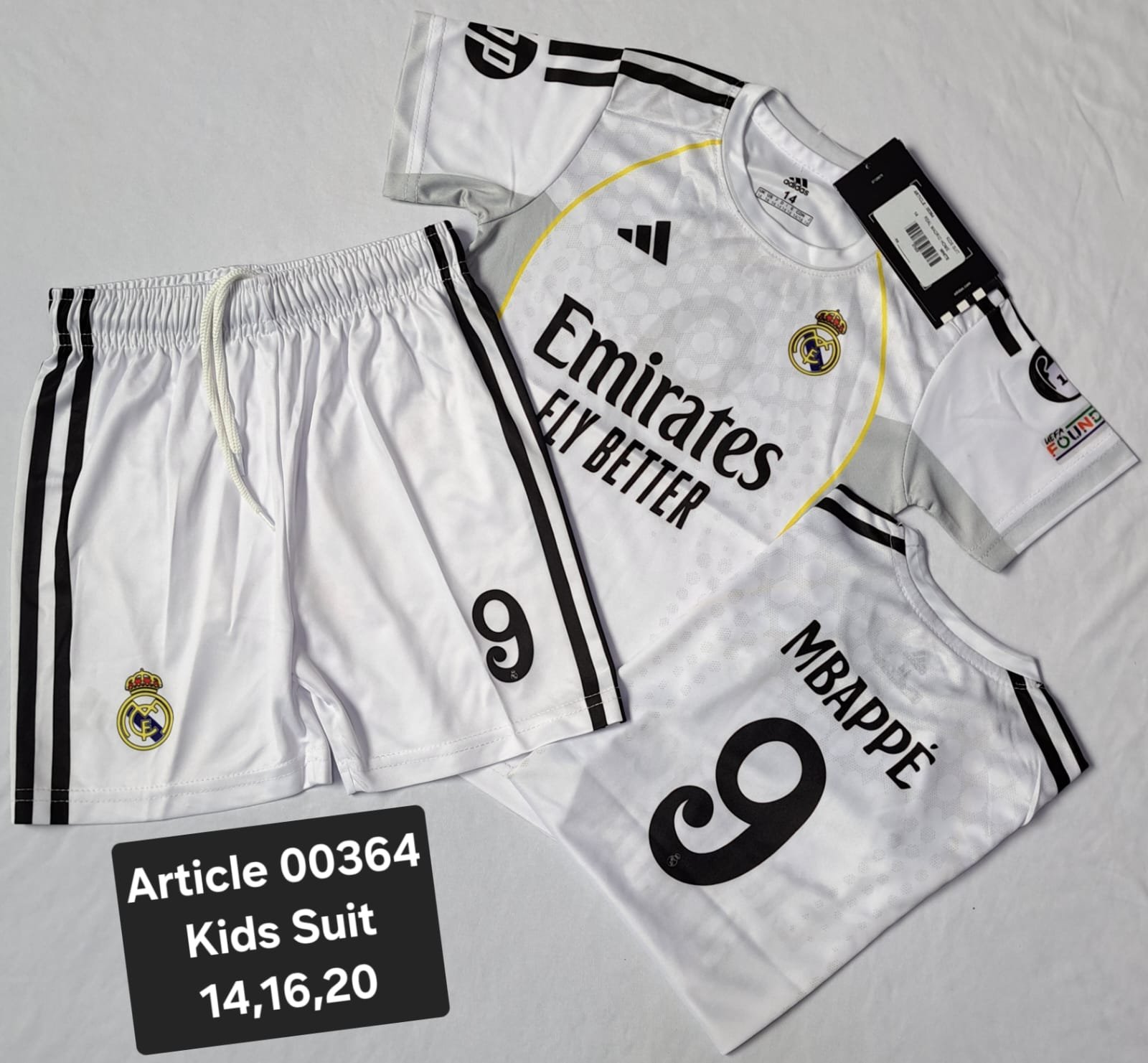 REAL MADRID HOME WHITE  MBAPPE 9 00364