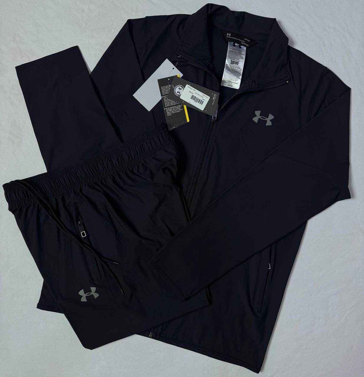 Track Suit Article 0215 Navy Fabric Texture Lycra/Full Stretchable image 2