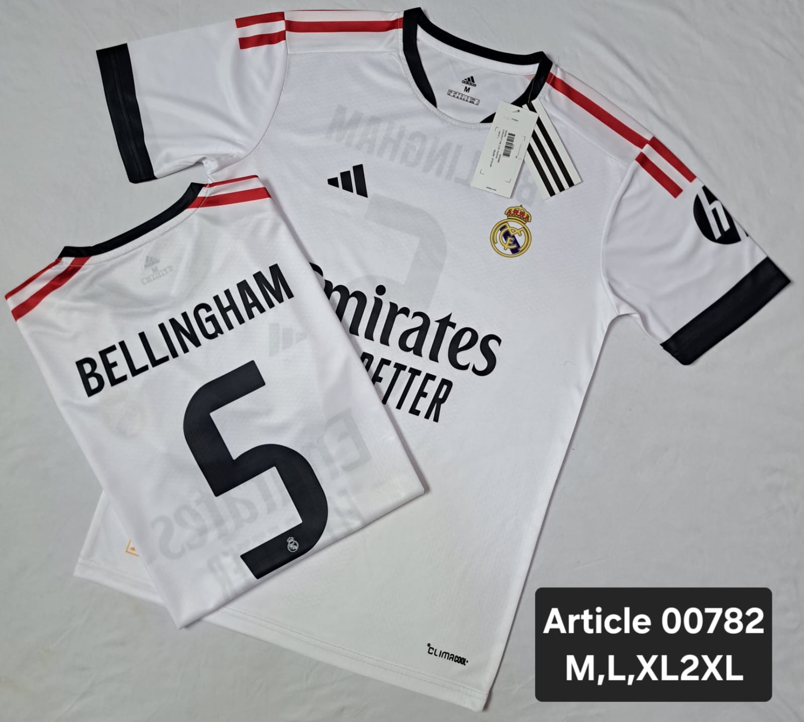 REAL MADRID 2026 HOME WHITE BELLINGHAM 5 000782