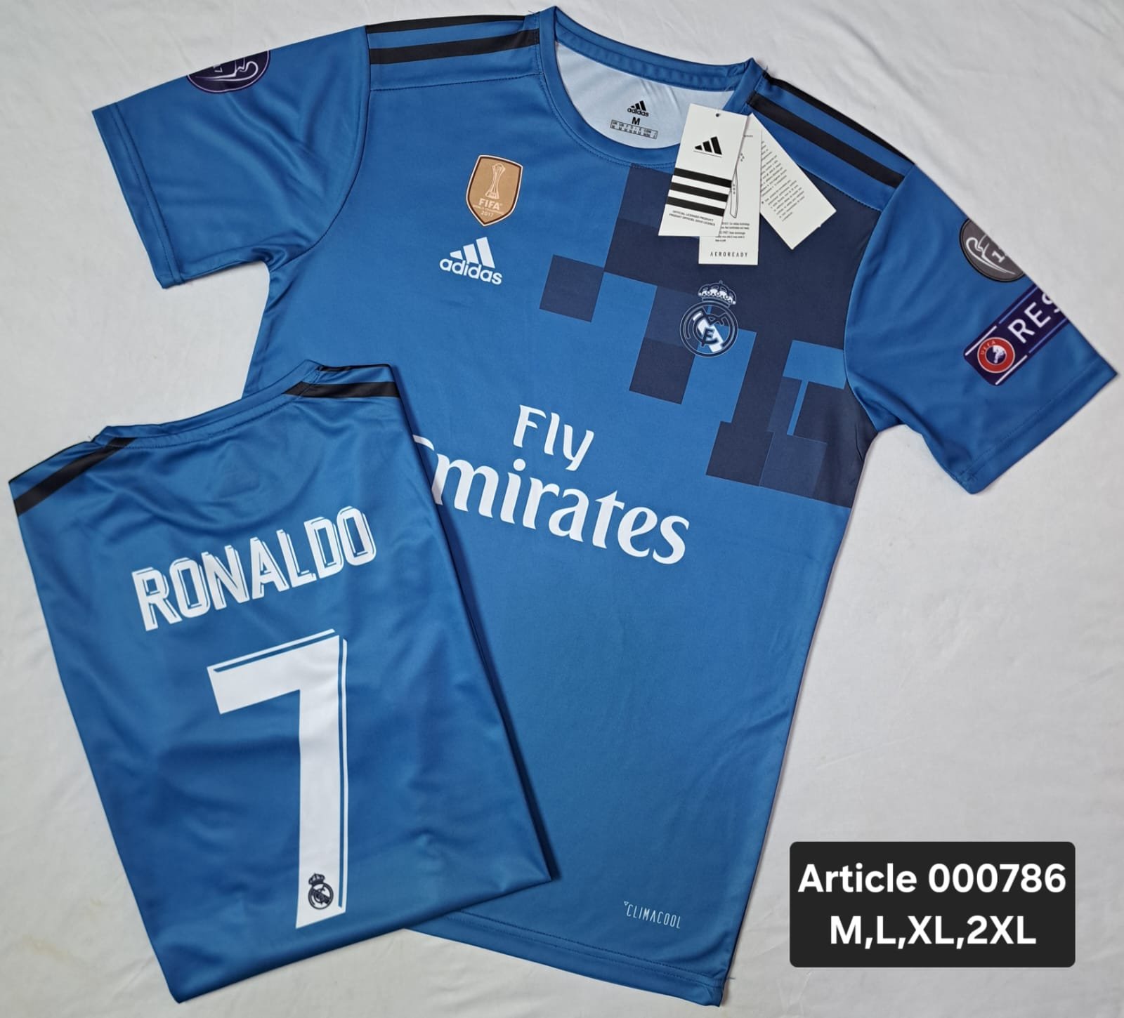 REAL MADRID RETRO 2017 RONALDO 7 000786 image 2